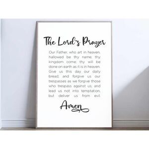 The Lords Prayer Wall Art | Our Father Who Art in Heaven Digital Download